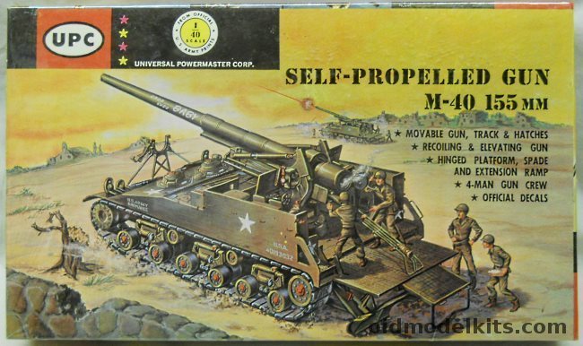UPC 1/40 M-40 155mm Self-Propelled Gun (Ex-Adams), 151-200 plastic model kit